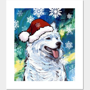 Samoyed Santa Posters and Art